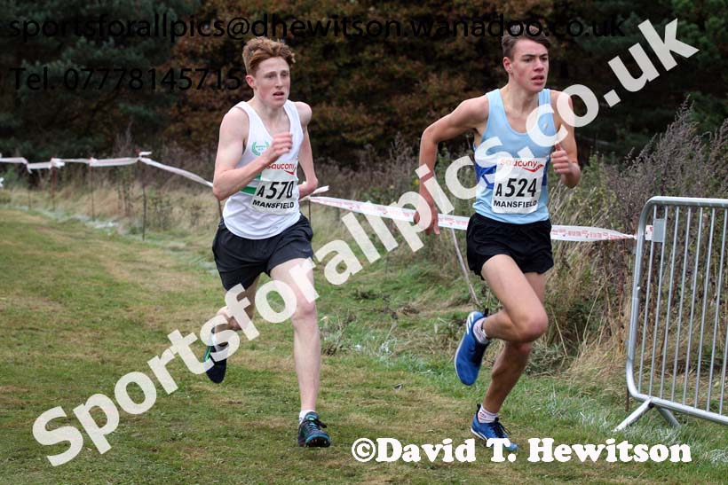 Mens under-17s, 2016 National Cross Country Relays, Berry Hill Park, Mansfield. Photo: David T. Hewitson/Sports for All Pics